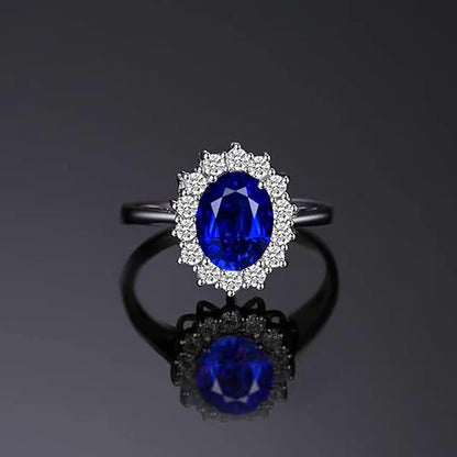Classic Sapphire Halo Ring